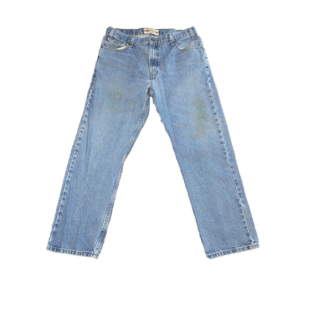 Levi Strauss Signature Mens Regular Fit Light Wash Blue Denim Jeans W36 L29